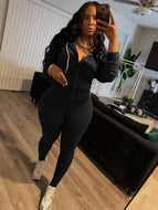 Black Hooded Set